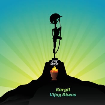 26 July kargil vijay diwas for kargil victory day background vector