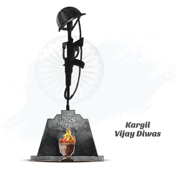 26 July kargil vijay diwas for kargil victory day background vector