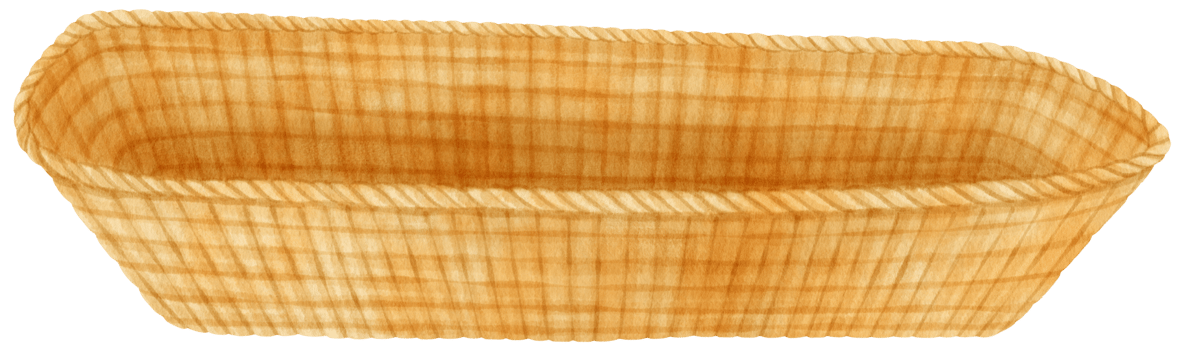 Watercolor wicker basket illustration png