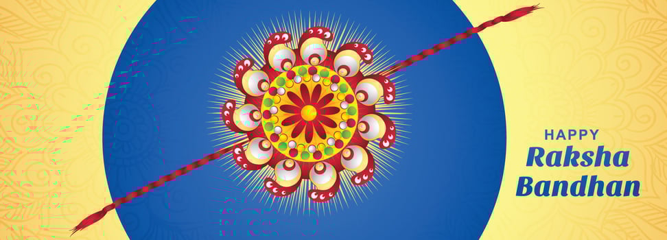 Raksha bandhan festival celebration card banner background vector