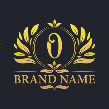 Vintage Luxury golden O letter logo design. vector
