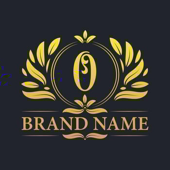 Golden vintage Luxury O letter logo design. vector