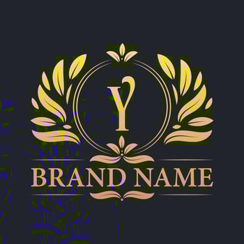 Vintage Luxury golden Y letter logo design. vector