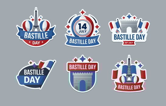 Bastille Day Sticker vector