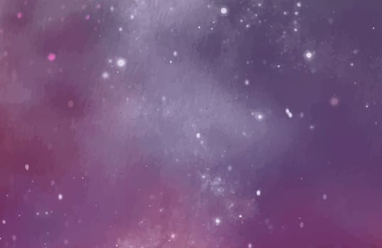 Vector cosmic watercolor illustration. Colorful space background