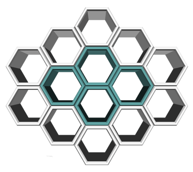 3Ds hexagon block align to many shape, Blank block for add your text or wording png