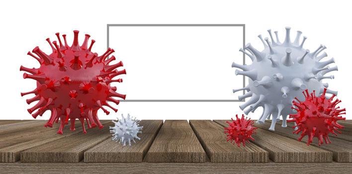 3d rendering of simple covid-19 virus model png