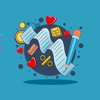 Illustration of bill payment with multiple discount vector