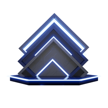 podium of the future Neon and laser stand Modern Abstract 3d illustration Technology png