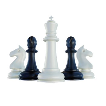 Chess Composition 3D Render png
