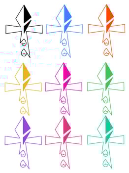 ethereum logo cross vector