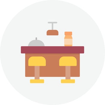 Bar Counter Flat Circle vector