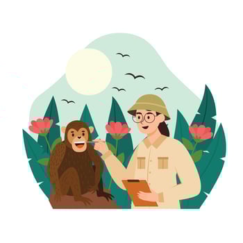Female Wildlife Biologist vector