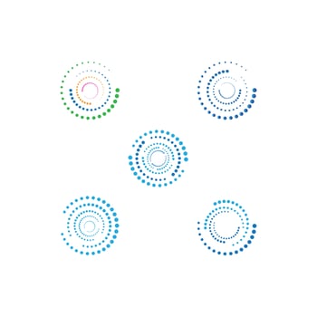 halftone circle dots vector illustration design