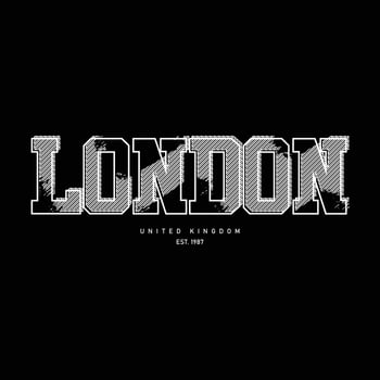 London t-shirt and apparel design vector