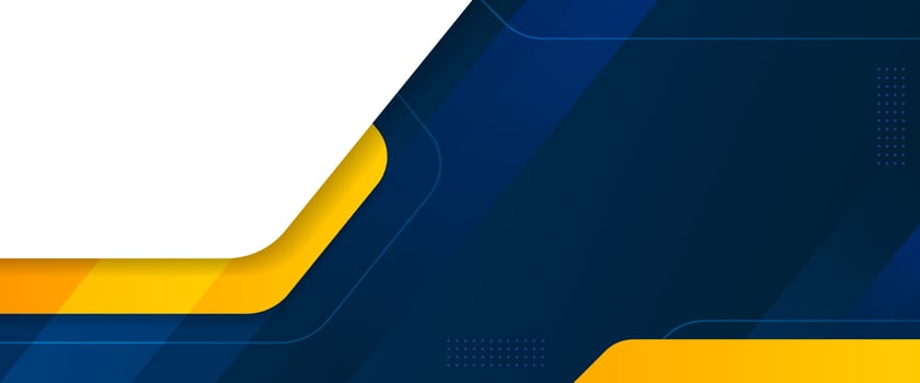 Abstract vector banner with yellow and blue color, empty backgroud template for media promotion or web banner