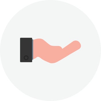 Hand Flat Circle vector