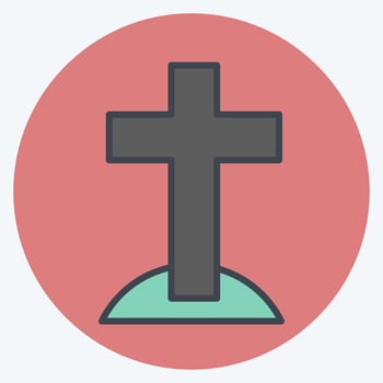 Icon Cross. suitable for Halloween symbol. color mate style. simple design editable. design template vector. simple illustration vector