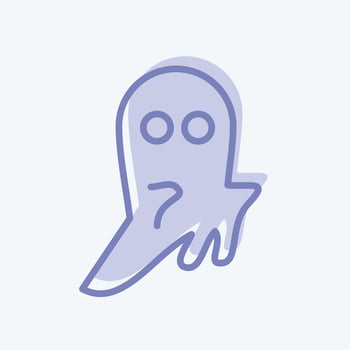 Icon Ghost. suitable for Halloween symbol. two tone style. simple design editable. design template vector. simple illustration vector