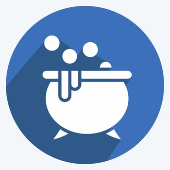 Icon Potion. suitable for Halloween symbol. long shadow style. simple design editable. design template vector. simple illustration vector