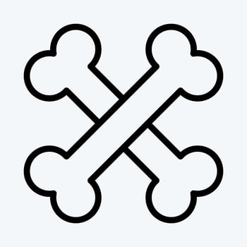 Icon Bones. suitable for Halloween symbol. line style. simple design editable. design template vector. simple illustration vector