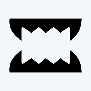 Icon Teeth. suitable for Halloween symbol. glyph style. simple design editable. design template vector. simple illustration vector