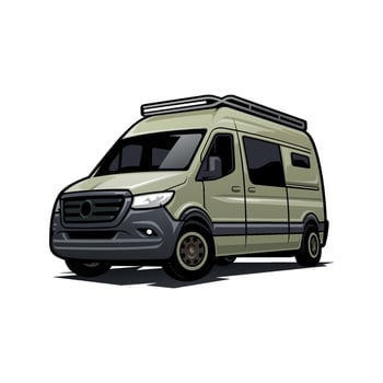 Overland vehicle motorhome camping car vector, best for illustration and company logo vector