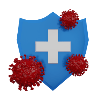 3d shield symbol protects from virus png
