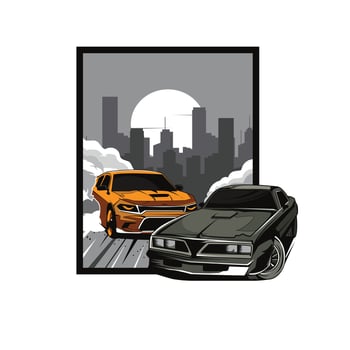 race on city vector