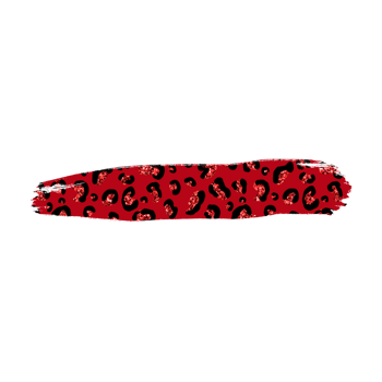 Red Leopard Brush Stroke png