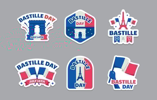 Bastille Day Sticker vector