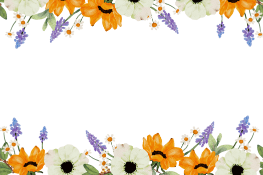 watercoolor yellow sunflower and white anemone flower bouquet banner background png
