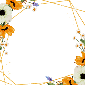 watercoolor yellow sunflower and white anemone flower bouquet banner background png