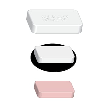 soap isolated background vector