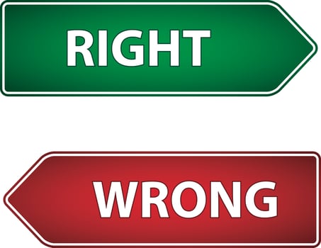 right wrong label vector