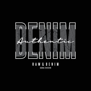 Denim t-shirt and apparel design vector