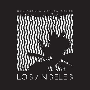 Los angeles t-shirt and apparel design vector