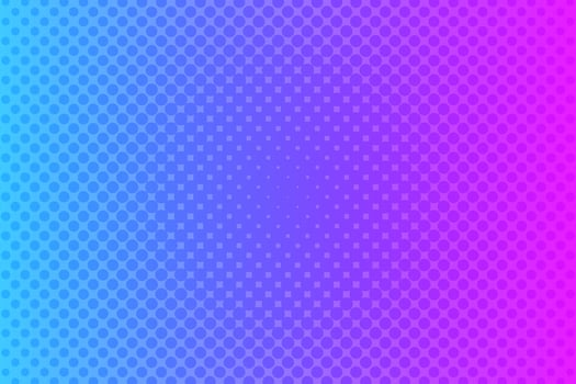 Blue purple pop art background with halftone dots in retro comic style. Vector illustration.