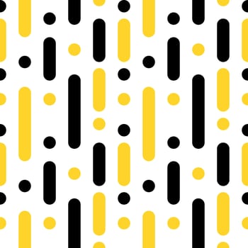 pattern background vertical black and yellow stripe and circle on white background vector
