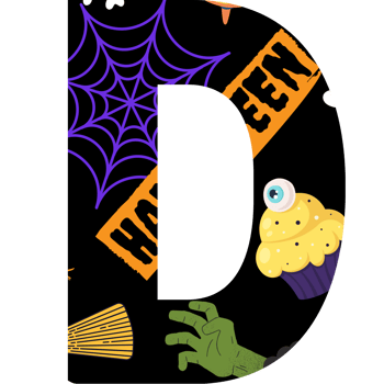 halloween alphabet and number png