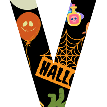halloween alphabet and number png