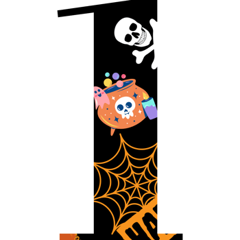 halloween alphabet and number png