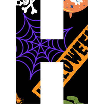 halloween alphabet and number png