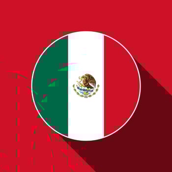 Country Mexico. Mexico flag. Vector illustration.