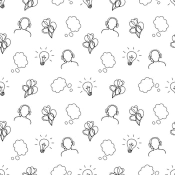 Seamless graphic vector pattern for a holiday in the office.