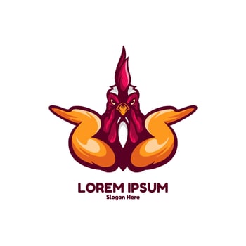 Chicken Wings Character Logo vector