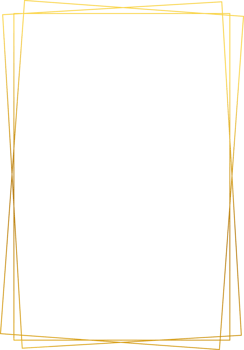 Luxury Wedding Geometric Gold Frame Border png
