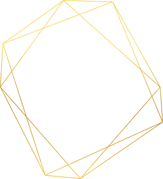 Luxury Wedding Geometric Gold Frame Border png