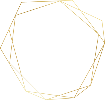 Luxury Wedding Geometric Gold Frame Border png