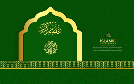 Arabic  background luxury calligraphy with  ornamental with islamic pattern vector